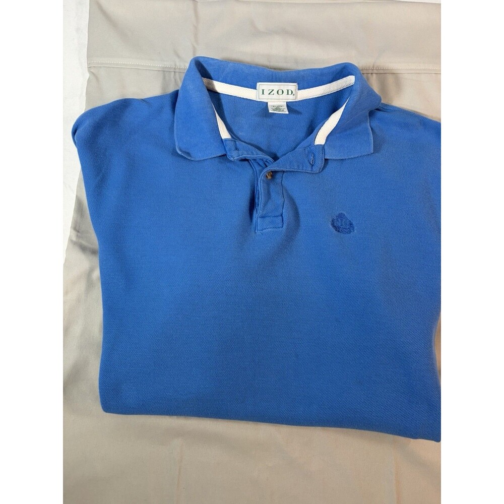 IZOD Royal Blue Short Sleeve Golf Polo, Vintage XL